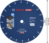 Diamantový řezný kotouč Bosch EXPERT na kov 355 mm.